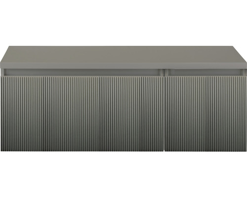 Kúpeľňová skrinka pod umývadlo Sanox Frozen 3D petrolej 120 x 43 x 45 cm Skrinka pod umývadlo s drážkovanou prednou stranou