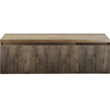 Drevená skrinka pod umývadlo s ryhovanou prednou stranou