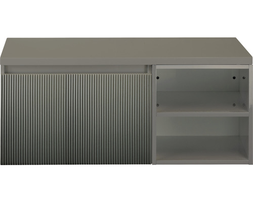 Kúpeľňová skrinka pod umývadlo Sanox Frozen 3D petrolej 100 x 43 x 45 cm Sivá spodná skrinka s ryhovanými posuvnými dverami a policami