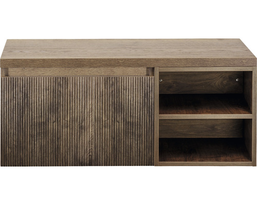 Kúpeľňová skrinka pod umývadlo Sanox Frozen 3D charleston 100 x 43 x 45 cm Drevená skrinka s posuvnými dverami a policami