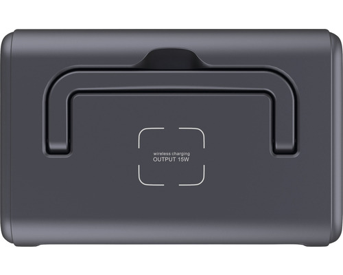 Prenosná napájacia stanica s funkciou bezdrôtového nabíjania a výstupným výkonom 15 W