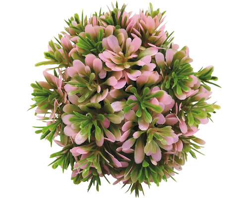 Umelá guľa zo zimostrázu s ružovými a zelenými listami