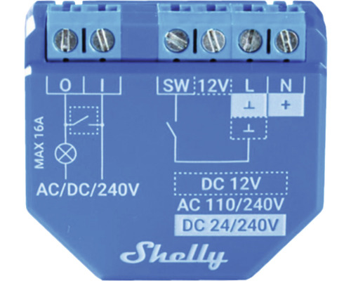 Schéma zapojenia Shelly