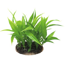 Dekoratívna umelá rastlina so zelenými listami do akvárií