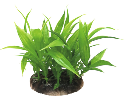 Dekoratívna umelá rastlina so zelenými listami do akvárií