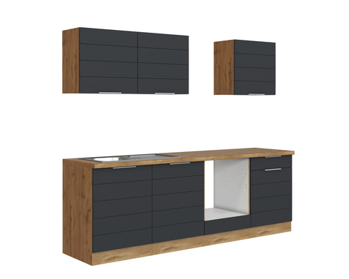 Kuchynská linka s drezom, hornými a spodnými skrinkami