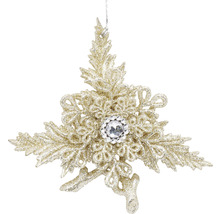 Snehová vločka na vianočné dekorácie s kamienkami