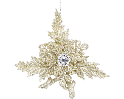 Snehová vločka na vianočné dekorácie s kamienkami