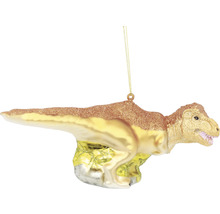 Dekoratívny dinosaurus ako ozdoba na vianočný stromček