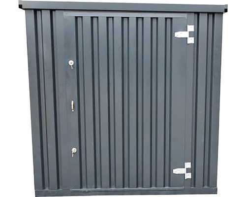 Kovový záhradný domček s dverami a zámkom