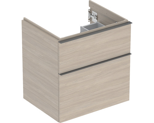 Kúpeľňová skrinka pod umývadlo GEBERIT iCon dub 59,2 x 61,5 x 47,6 cm 502,303 Skrinka pod umývadlo s dvoma zásuvkami do kúpeľne