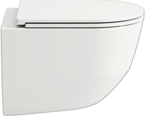 Závesné WC s uzavretým dizajnom.