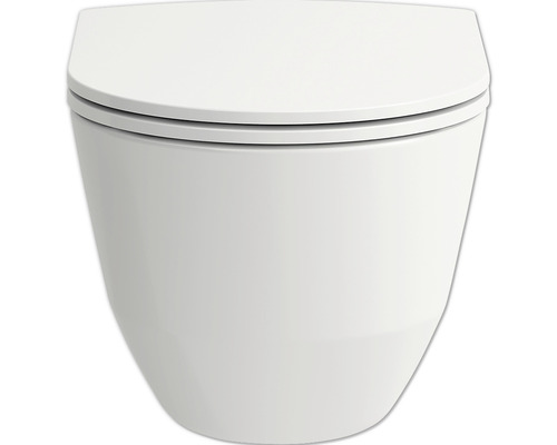 Závesný hlboký splachovací klozet s uzavretým splachovacím okrajom