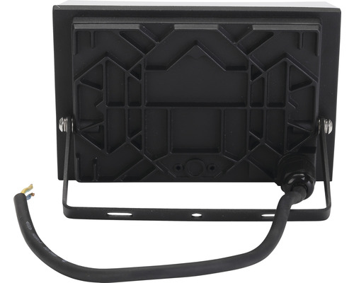 Pohľad zozadu na reflektor s káblom a držiakom