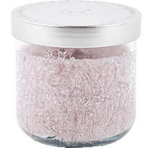 Dekoračný materiál v sklenenej nádobe