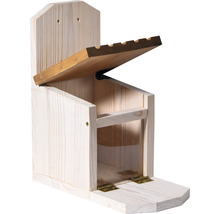 Otvorený drevený kŕmny automat pre divé vtáky