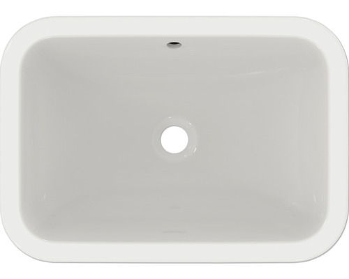 Umývadlo na dosku zo sanitárnej keramiky, obdĺžnikové so zaoblenými rohmi