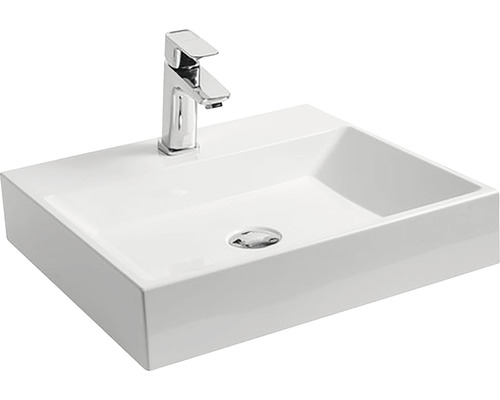 Klasické umývadlo Umývadlo na skrinku RAVAK Natural liaty mramor biela 500 x 140 x 450 mm XJO01250000