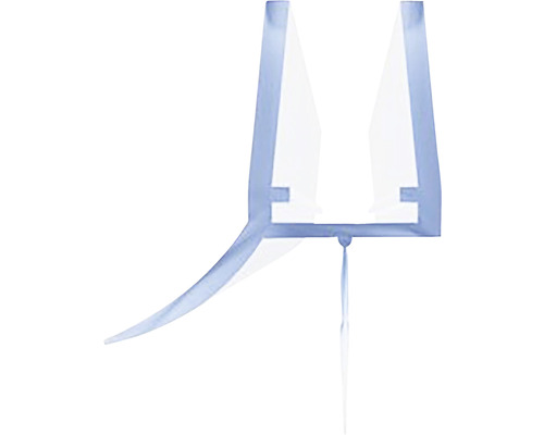 Sprchový tesniaci profil pre hrúbku skla šesť až osem milimetrov