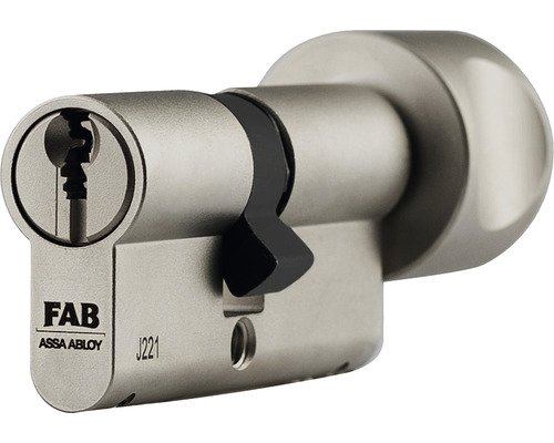 Bezpečnostná cylindrická vložka FAB 3P.02/DKvNs 45+50, 5 kľúčov, N922B11545.1100 FAB jeden valec s logom