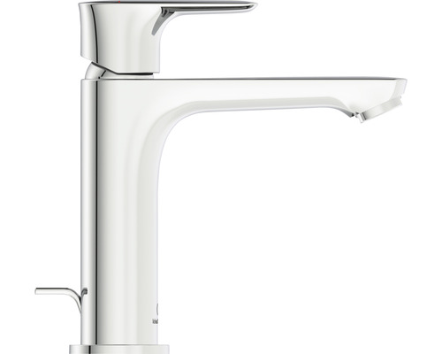 Lesklá umývadlová batéria z kovu