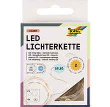 LED svetelná reťaz s 20 LED v striebornom obale