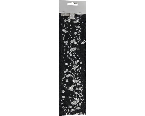 Girlanda z rôznych korálikov 244 cm biela Ozdobná perlová girlanda v balení