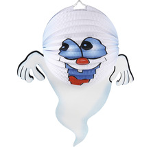 Dekoratívny papierový duch na zavesenie na Halloween