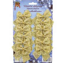 Balenie desiatich zlatých mašlí na vianočnú dekoráciu