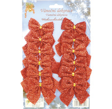 Vianočná dekorácia s trblietavými mašľami