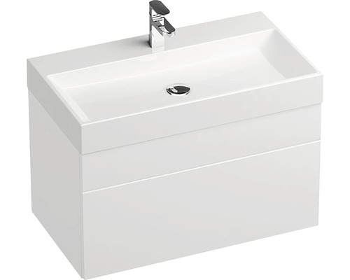 Kúpeľňová skrinka pod umývadlo RAVAK Natural biela vysoko lesklá 800 x 450 x 450 mm X000001052