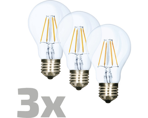 LED žiarovka banka E27, 8W, 806lm, 2700K, filament, 3 ks-0