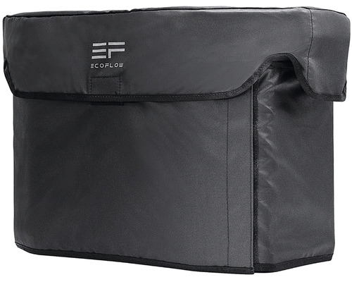 Logo EcoFlow na ochrannom kryte pre elektráreň