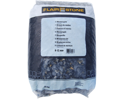 Kamenná drť Flairstone mramorová 8–12 mm dunajská modrá balenie 25 kg