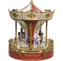 Vianočný kolotoč s osvetlením a rotujúcimi figúrkami