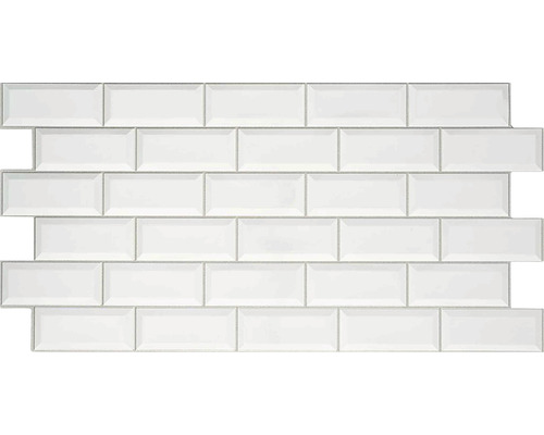 Obklad stien PVC panel Brick white modern 96x48,5 cm