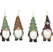 Štyria ozdobní vianoční škriatkovia na zavesenie