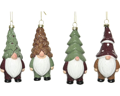 Štyria ozdobní vianoční škriatkovia na zavesenie