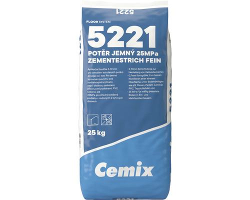 Cementový poter Cemix jemný 25 kg Vrece jemného cementového poteru 25 kg