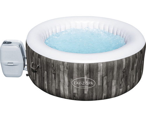 Nafukovacia vírivá vaňa Bestway® LAY-Z-SPA® Whirlpool Bahamas AirJet™ so 120 vzduchovými tryskami, multifunkčným čerpadlom, integrovanou funkciou ohrevu a uzamykateľným tepelne izolačným zakrytím sivá