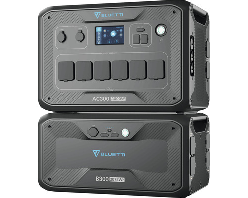 Bluetti AC300 3000W a B300 3072Wh Powerstation