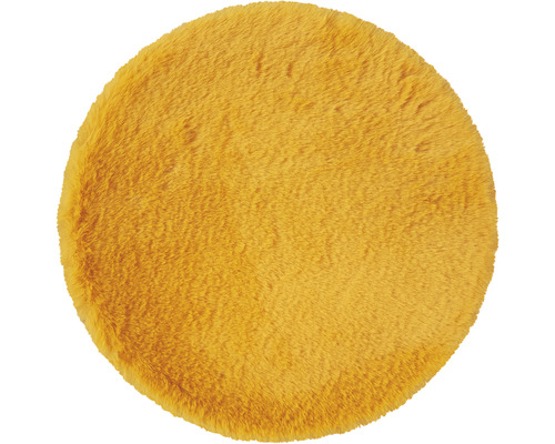 Okrúhly koberec s vzhľadom kožušiny