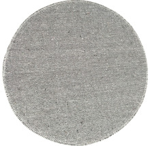 Okrúhly sivý koberec z textilných vlákien