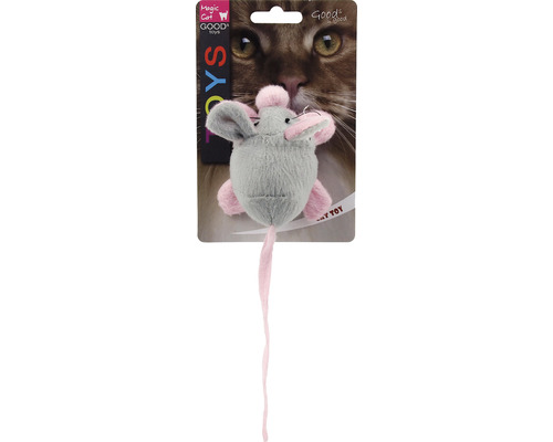 Hračka pre mačky Magic Cat myška hrkajúca s catnipom 22,5 cm mix farieb