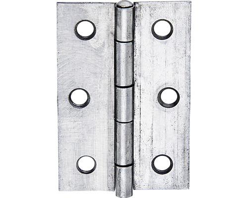 Záves pološiroký so zanitovaným čapom z nerezovej ocele 63 x 43 mm nerez Kovové dverové puzdro so šiestimi otvormi na skrutky