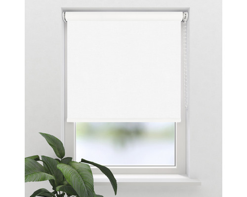 Okná s bielou roletou