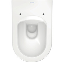 Závesné WC Duravit hlboké splachovanie bez okraja, pohľad zhora