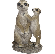 Pár figúrok surikát ako záhradná dekorácia