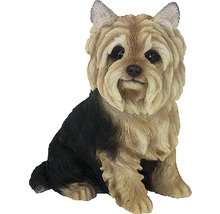 Záhradná figúrka Yorkshire Terrier sediaci