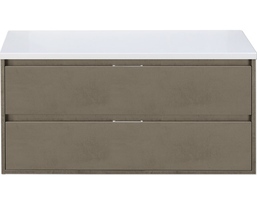 Kúpeľňová skrinka pod umývadlo Sanox Porto farba čela cubanit grey ŠxVxH 120 x 59 x 50 cm umývadlová doska biela matná